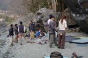 mitake, bouldering group