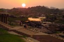 sunset over Hampi