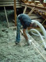 removing old rock wool insulation