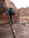 a ladder at the start of Squaw Creek