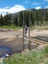 Kai Staats - Trevor on the new dock at Buffalo Peak Ranch