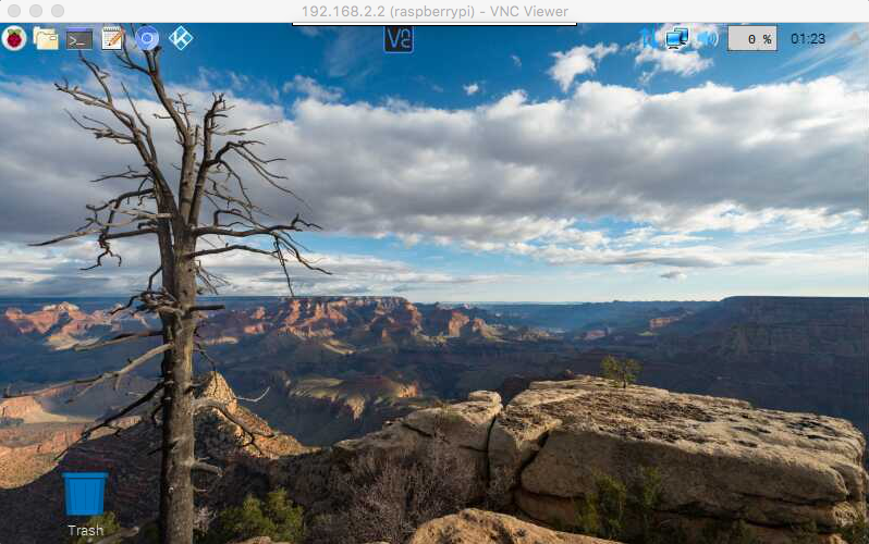 Raspberry Pi desktop through VNC