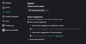 Select No-AI DuckDuckGo as a search engine