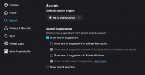Select No AI DuckDuckGo as a search engine