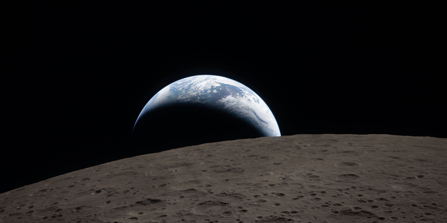 Earthrise over the Moon by Artemis II
